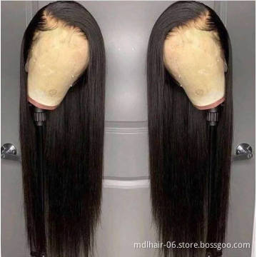 Hair Vendors Raw Indian Hair Straight Lace Front Wigs Preplucked Hairline Scalp Natural Human Hair Wigs
